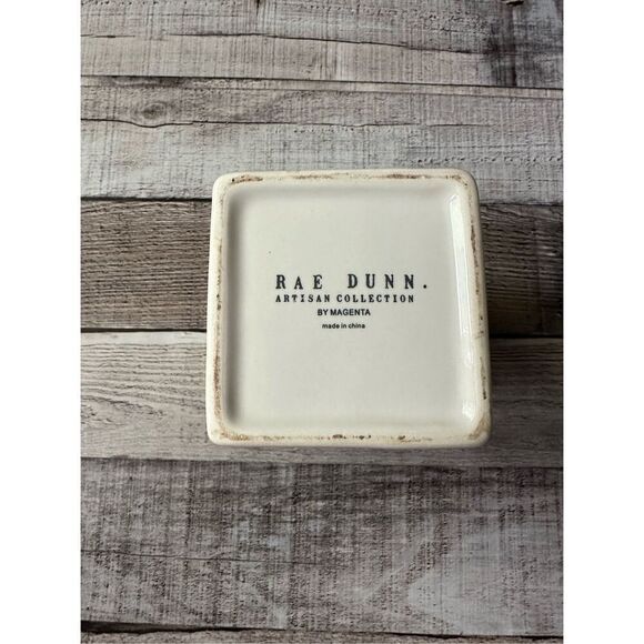 Rae Dunn Artisan Collection Ivory “FLAWLESS” Makeup Brush Holder By Magenta - Picture 4 of 4